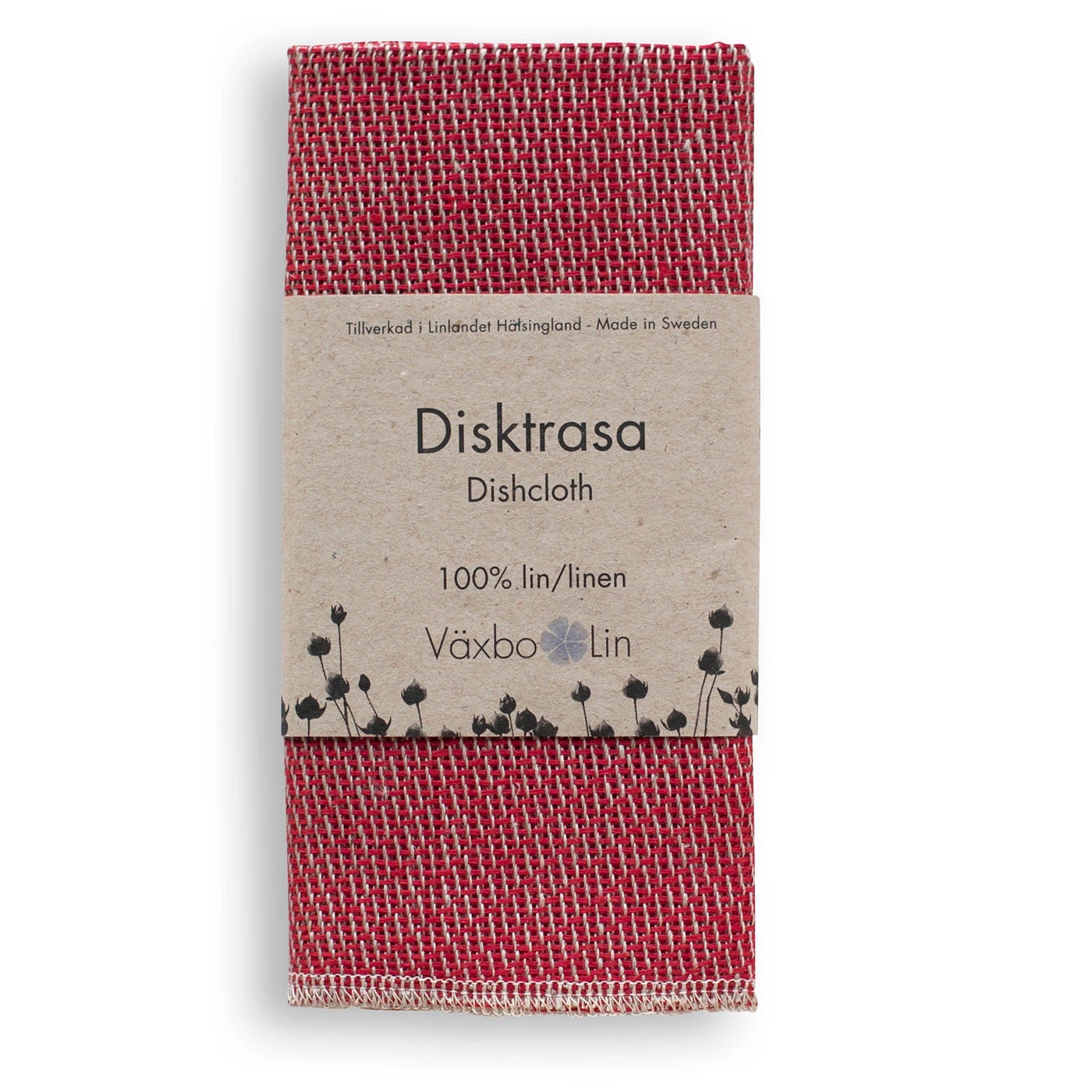 専用★Sweden＊Hand woven linen cloth＊・* Dish Cloth Växbo Lin Red – Compostable & Sustainable | Skansenbutiken